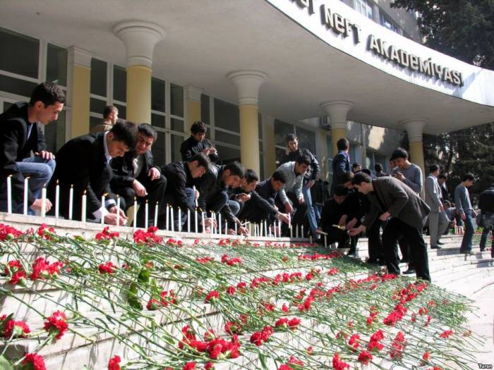 Azərbaycan Dövlət Neft Akademiyasında törədilən terror aktından 13 il ötür