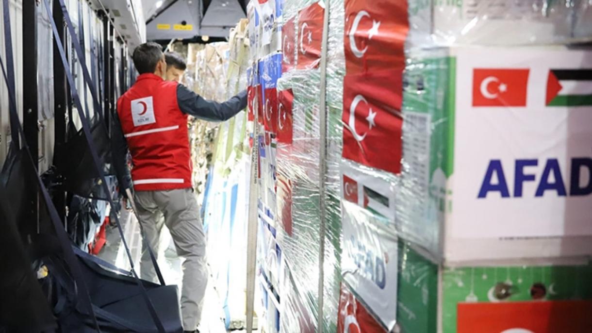 Türkiyə Qəzza zolağıına humanitar yardım göndərib